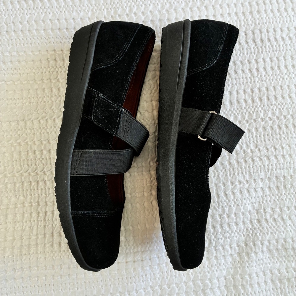 Vionic Shelby Mary Jane Black Suede Flat Hook and Loop Comfort Classic Women 8.5 - Picture 8 of 11